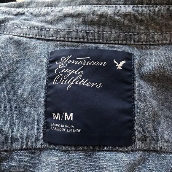 American Eagle Outfitters Denim Button down sz M - Picture 5 of 6